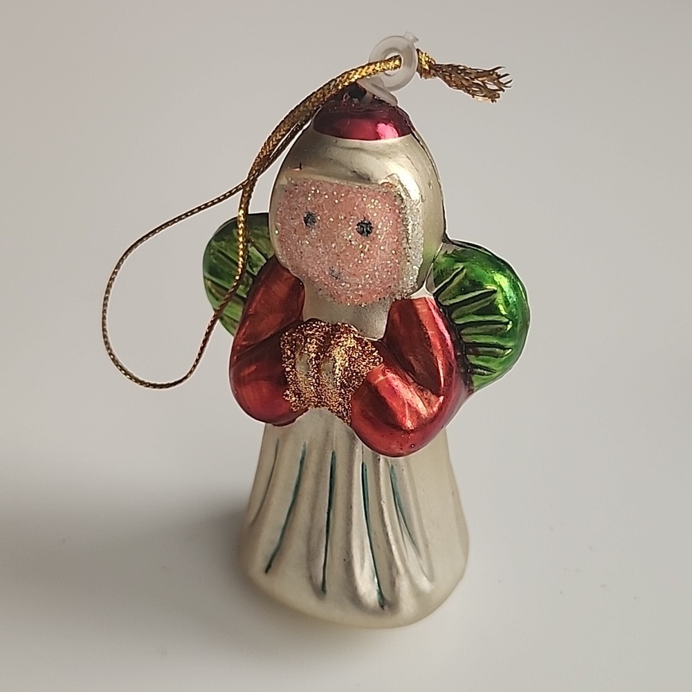 Vintage Christmas Mini Ornament Set Santa Angel Sleigh Rocking Horse Retro Decor - Picture 6 of 12